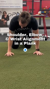 shoulder elbow and wrist alignment in a plank