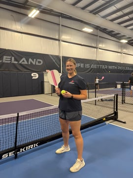 Dr. Magda playing pickleball